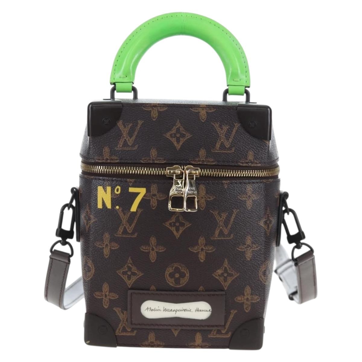 Louis Vuitton Vertical Box Trunk No.7 Loeil Vintage Monogram Canvas Brown Bag