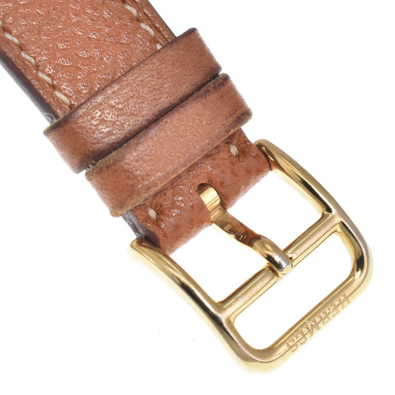 Hermes Heure H Quartz Plated Metal And Leather Watches