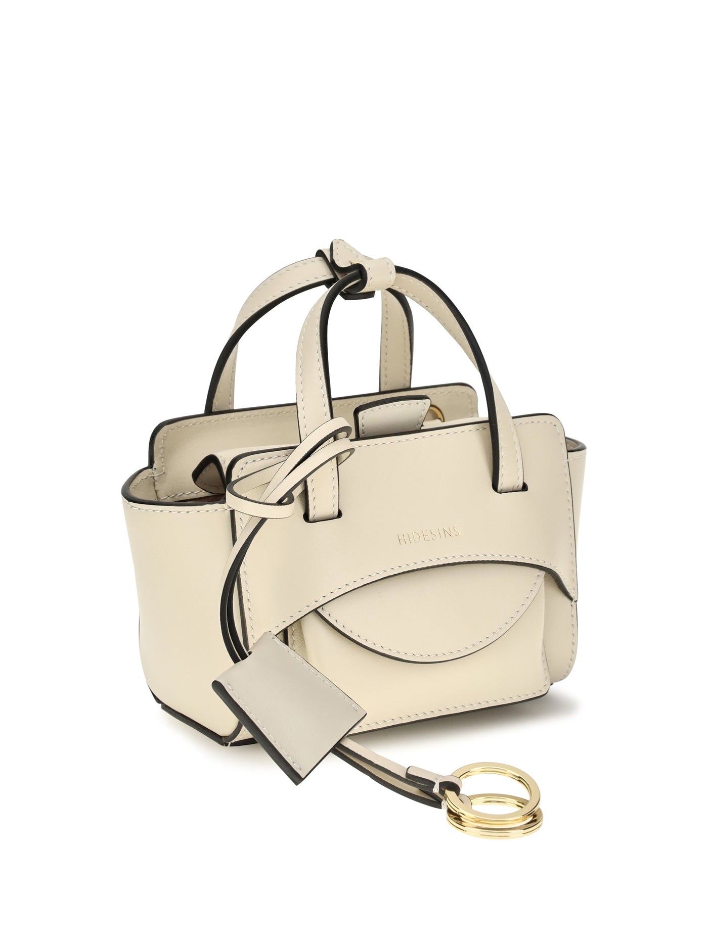 Hidesins Flap Mini Bag — Beige Calf Leather