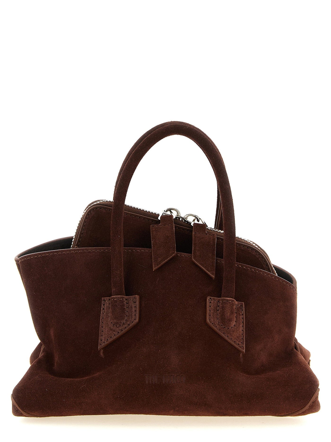 The Attico La Passeggiata Shoulder Bag — Brown Suede