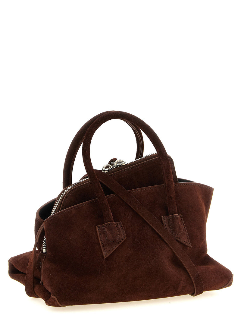 The Attico La Passeggiata Shoulder Bag — Brown Suede