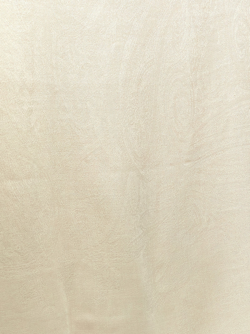 Max Mara Wool And Silk Jacquard Shawl — Cream Shawls