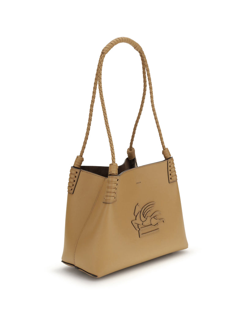 Etro Libra Shoulder Bag — Beige Calf Suede