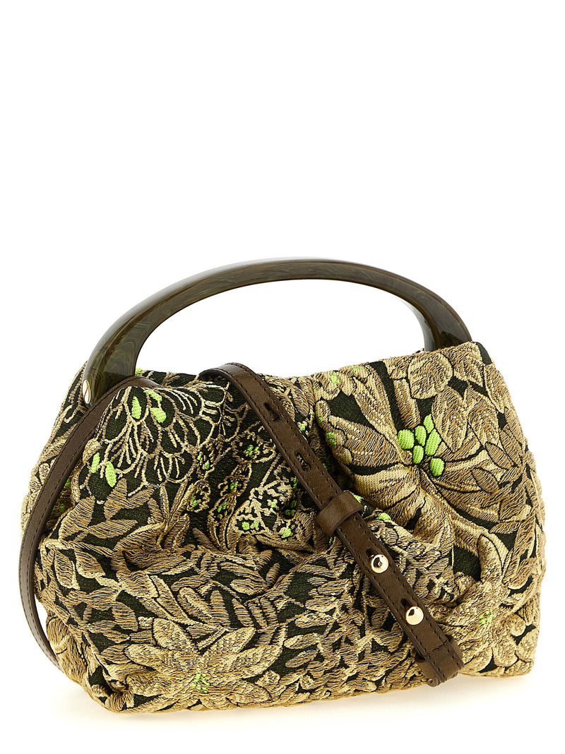 Dries Van Noten Crisp Top Handle Bag — Lime