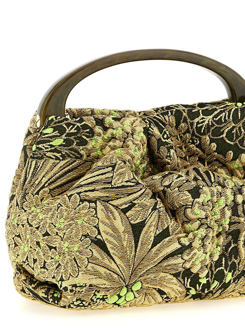 Dries Van Noten Crisp Top Handle Bag — Lime
