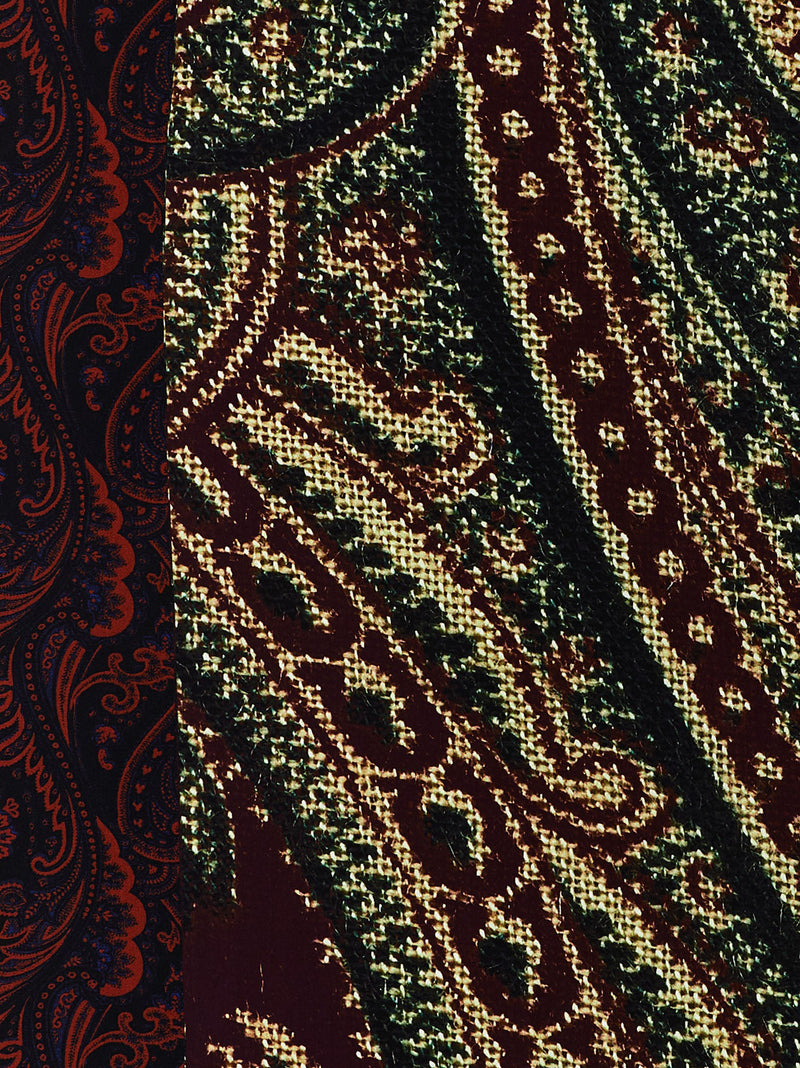 Dries Van Noten Flora Scarf — Burgundy Scarfs