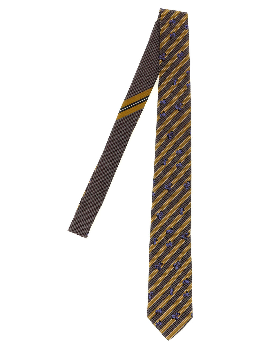 Dries Van Noten Necktie — Gold Silk Neckties