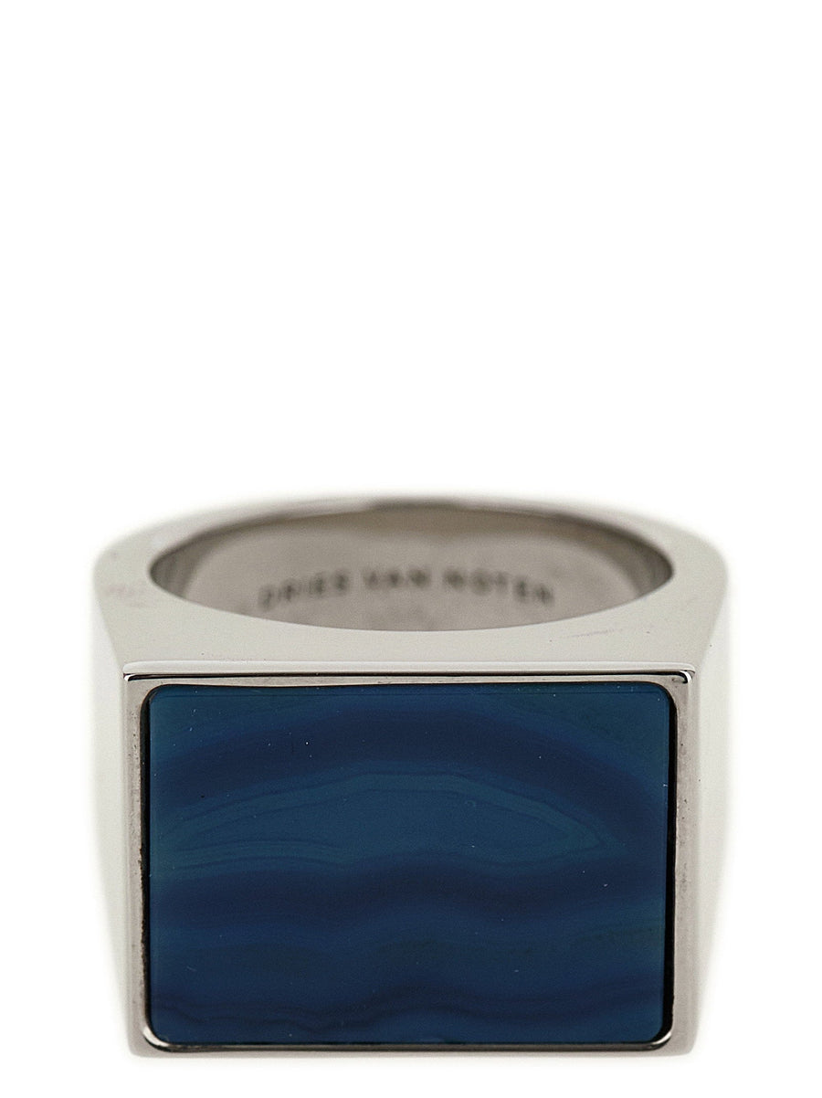 Dries Van Noten Blue Stone Signet Ring — Rings