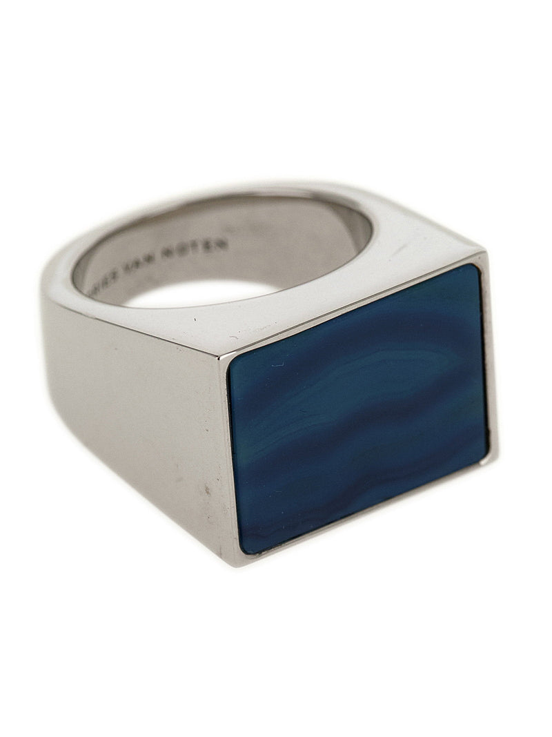 Dries Van Noten Blue Stone Signet Ring — Rings