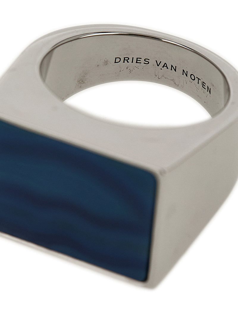 Dries Van Noten Blue Stone Signet Ring — Rings