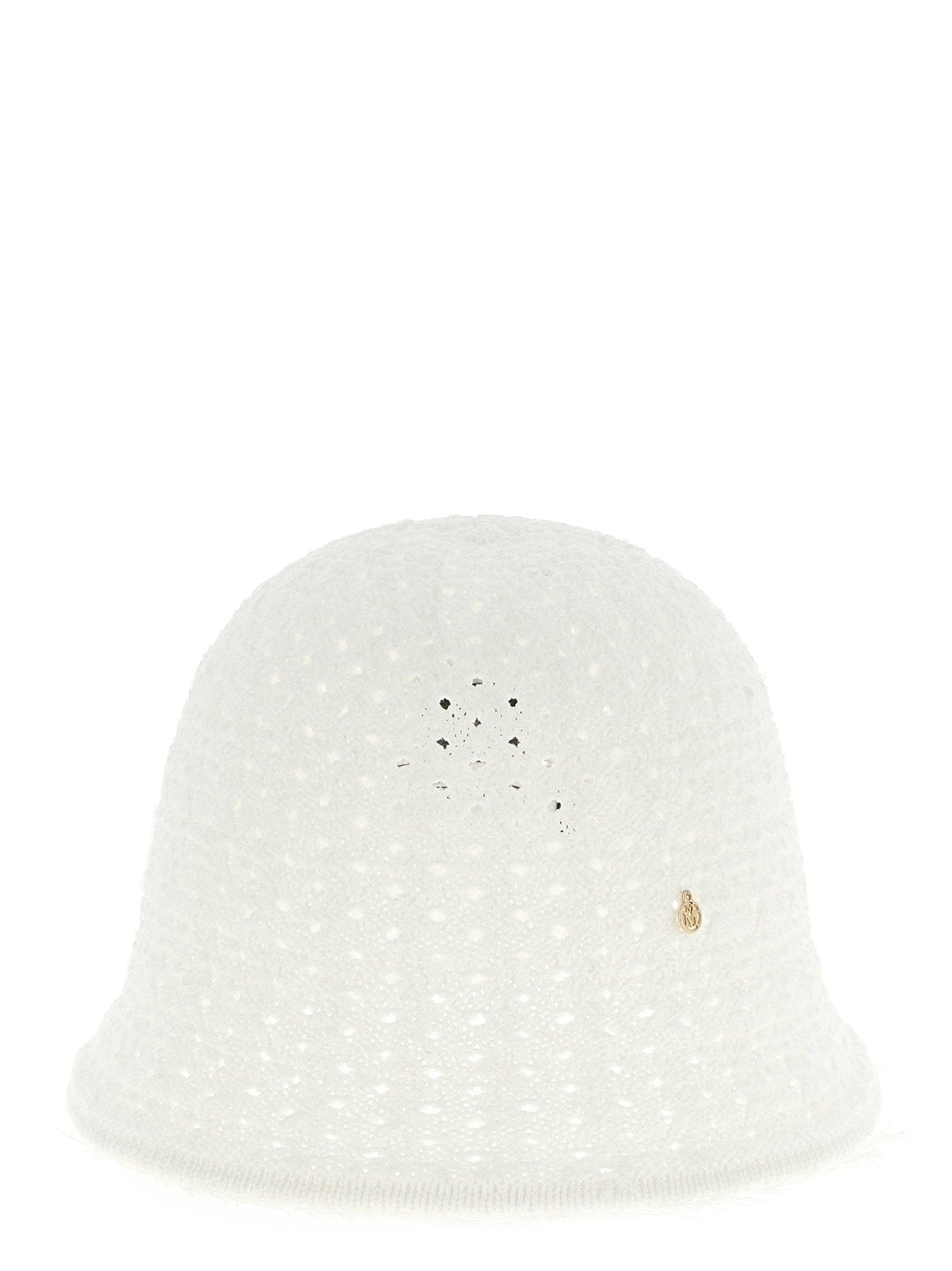 Maison Michel Bucket Hat — Cream Knitted Cotton