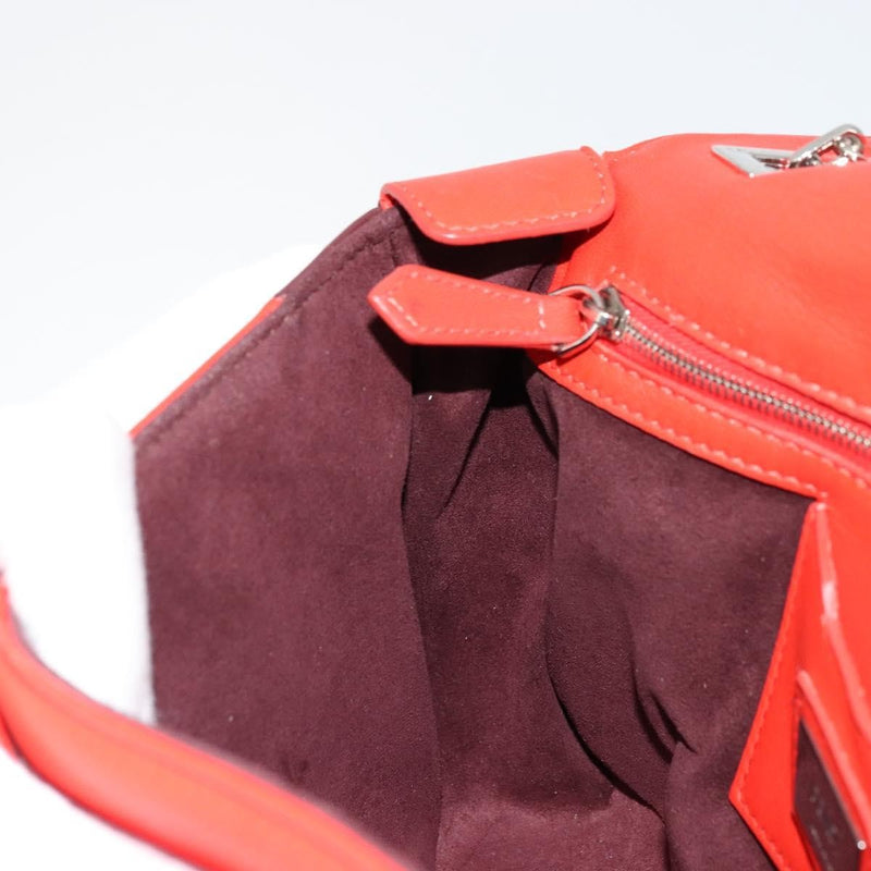 Fendi Be Baguette Flap Leather Red Bag