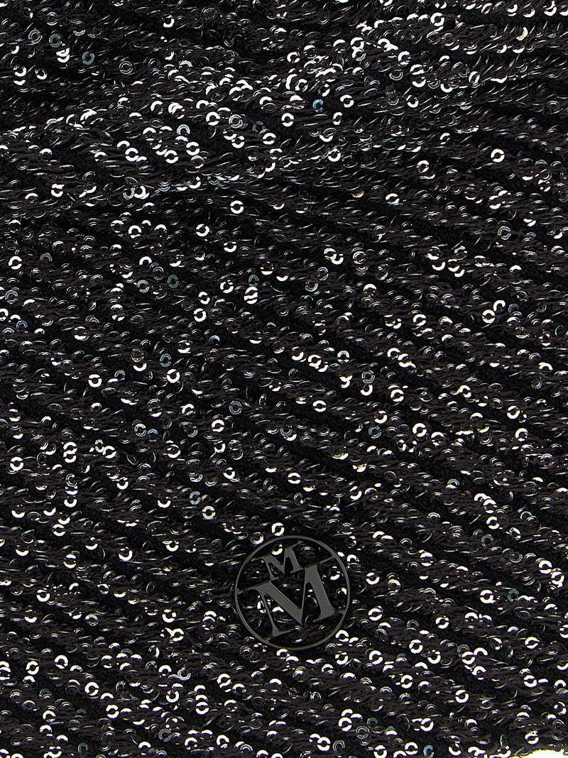 Maison Michel Sequin-Embellished Beanie — Black Beanies