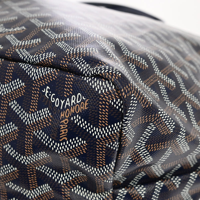 Goyard Saint Louis Coated Canvas Navy Bag