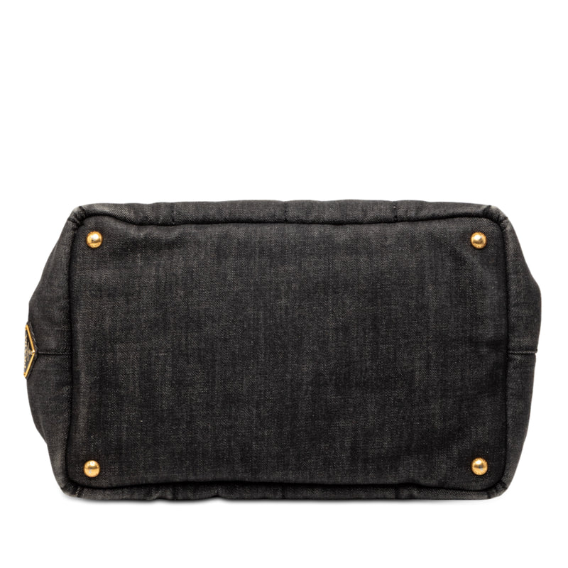 Small Denim Canapa Logo Satchel - Image 3