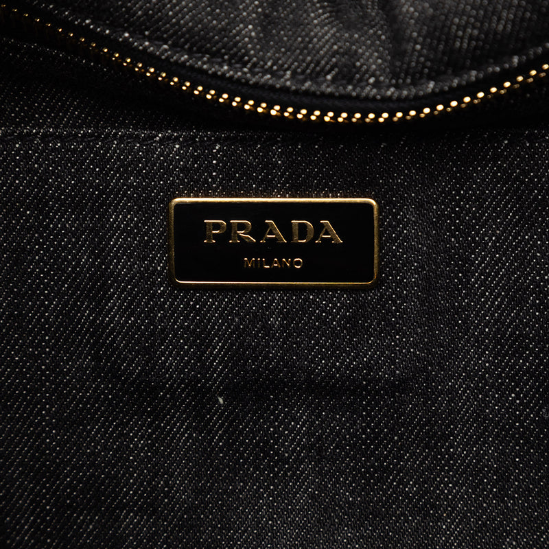 Small Denim Canapa Logo Satchel - Image 5
