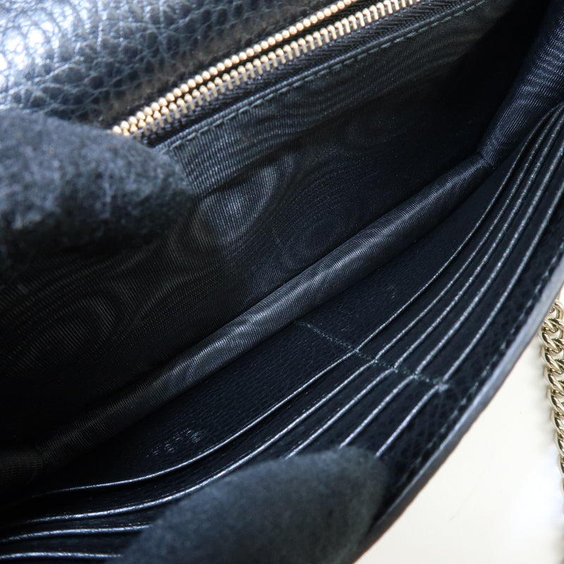 Gucci Betty Chain Wallet (outlet) Leather Black Bag