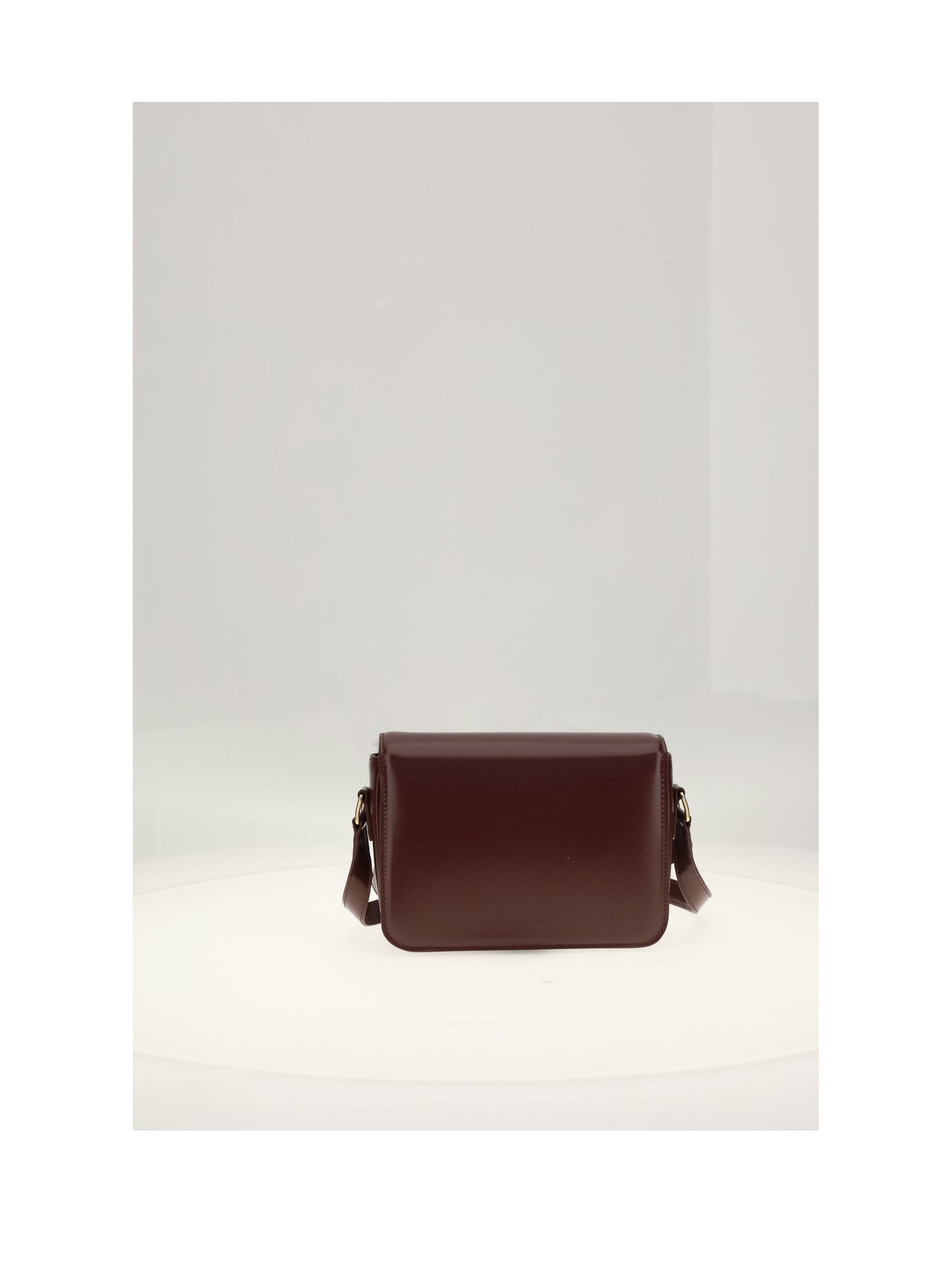 Celine Teen Triomphe Shoulder Bag — Brown Calf Leather