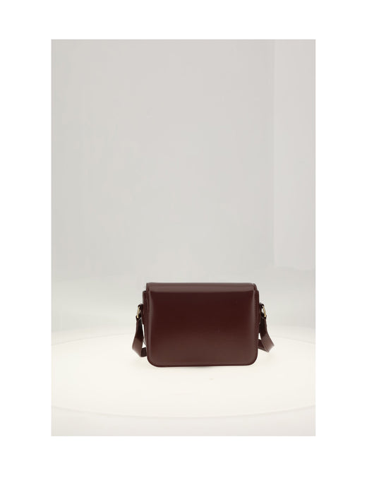 Celine Teen Triomphe Shoulder Bag — Brown Calf Leather
