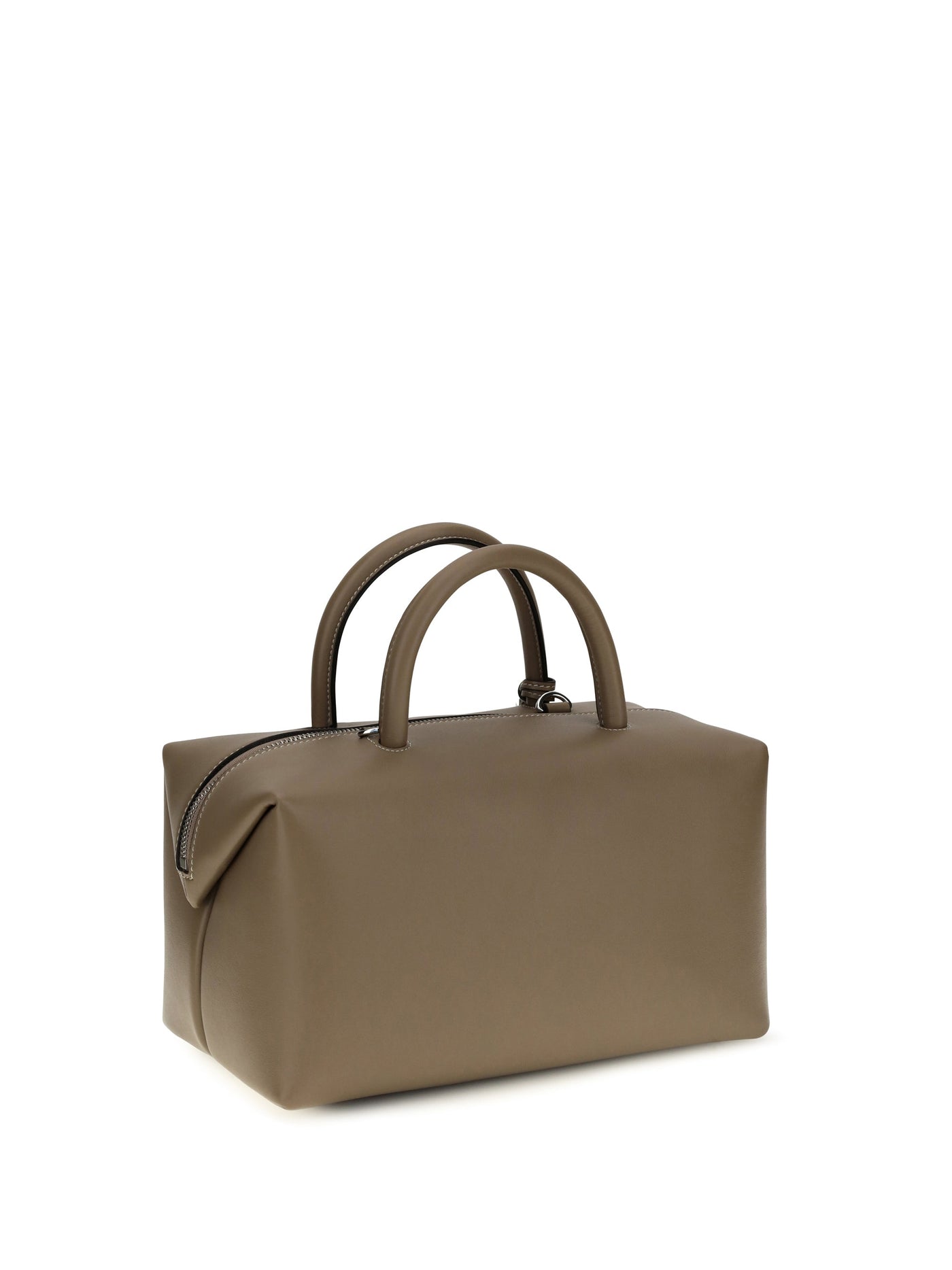 Max Mara Holdall Top Handle Bag — Beige Calf Leather