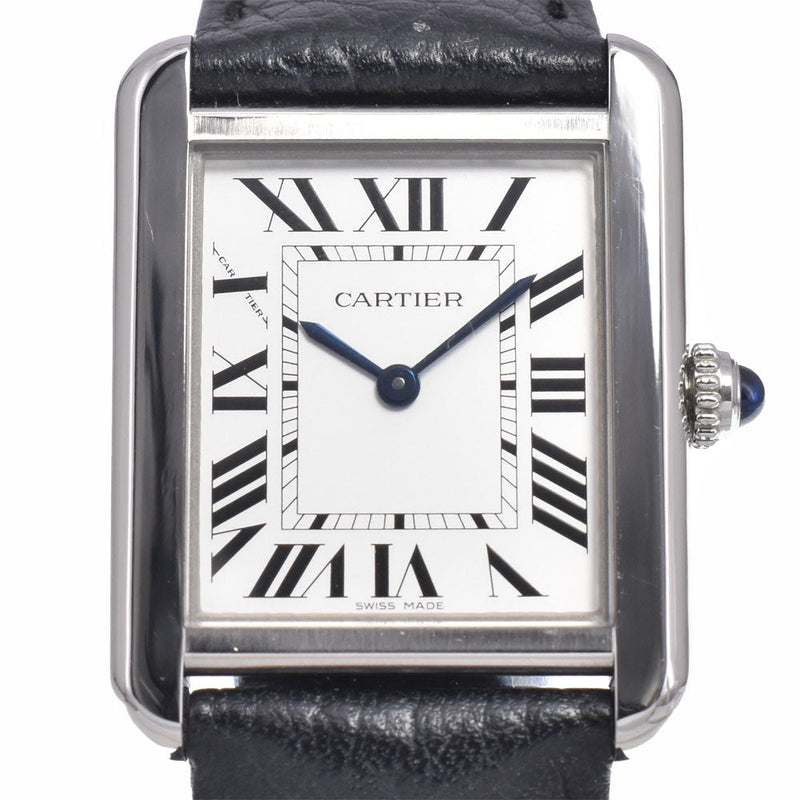Cartier Tank Solo Quartz Stainless Steel And Leather Watches