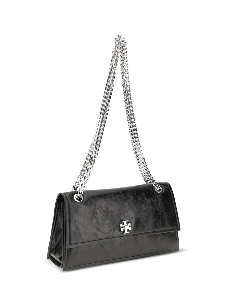 Tory Burch Kira Shoulder Bag — Black Suede