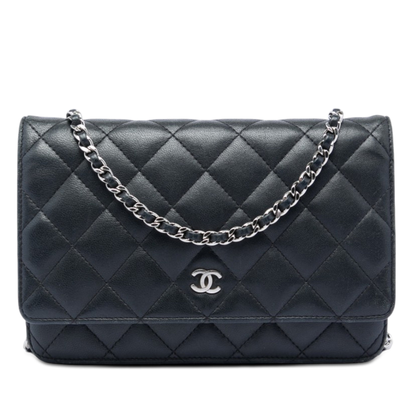 CC Quilted Lambskin Wallet On Chain - Image 1