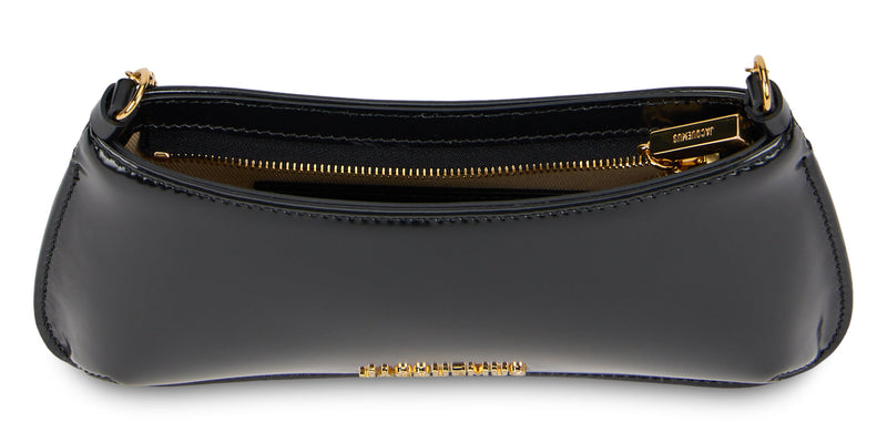 Jacquemus Glossy Calfskin Shoulder Bag — Black