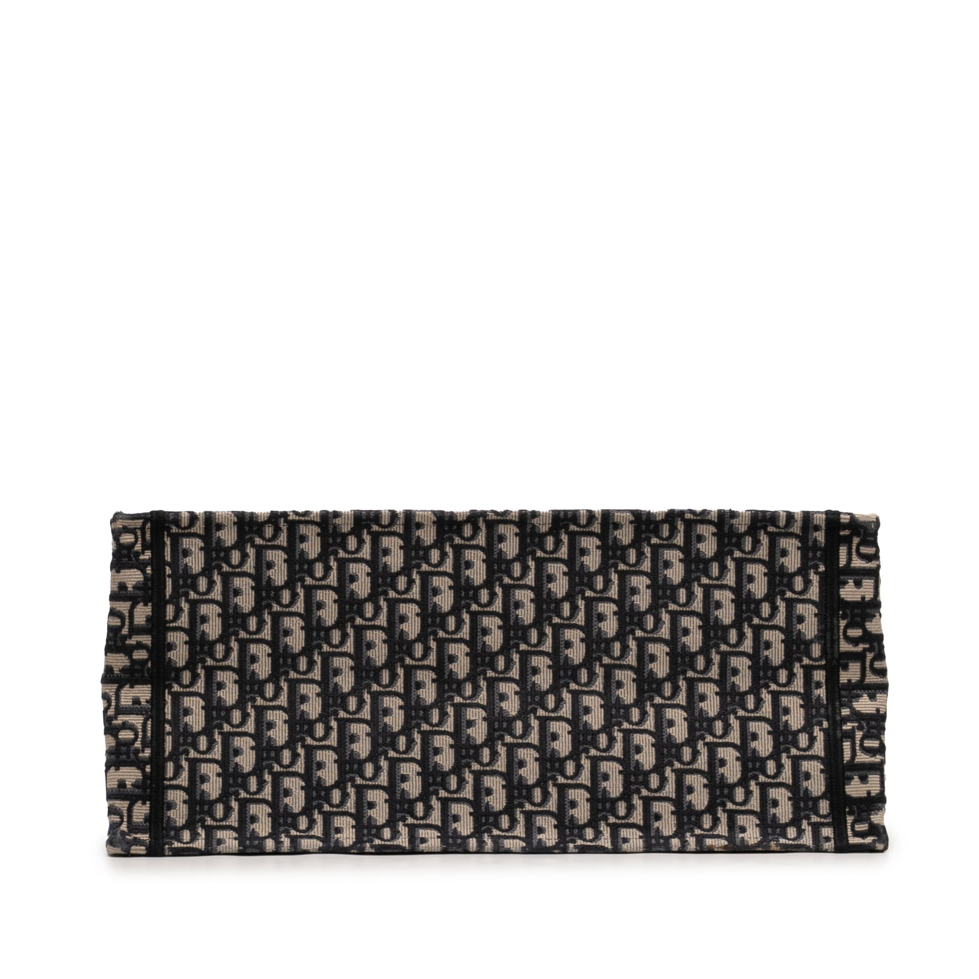 Large Oblique Embroidered Canvas Book Tote - Image 3