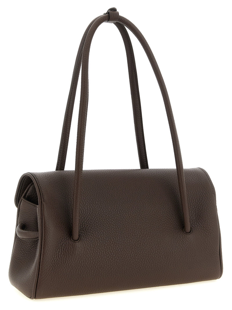 Jacquemus Le Turismo Long Shoulder Bag — Brown Hammered Calf Leather