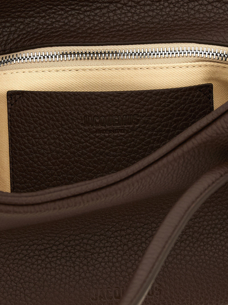 Jacquemus Le Turismo Long Shoulder Bag — Brown Hammered Calf Leather