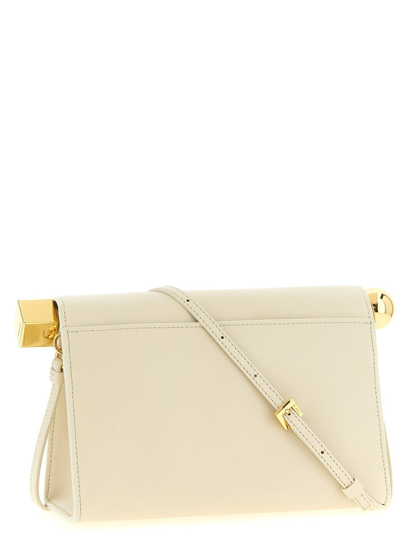 Jacquemus Le Sac Rond Carré Clutch — Beige Lamb Nappa Leather