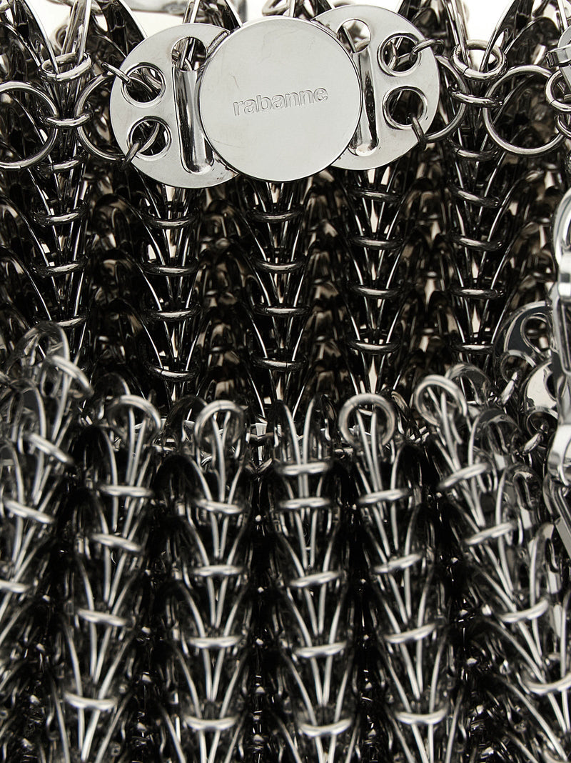 Paco Rabanne Sculptural Chainmail Shoulder Bag — Silver Polished Steel