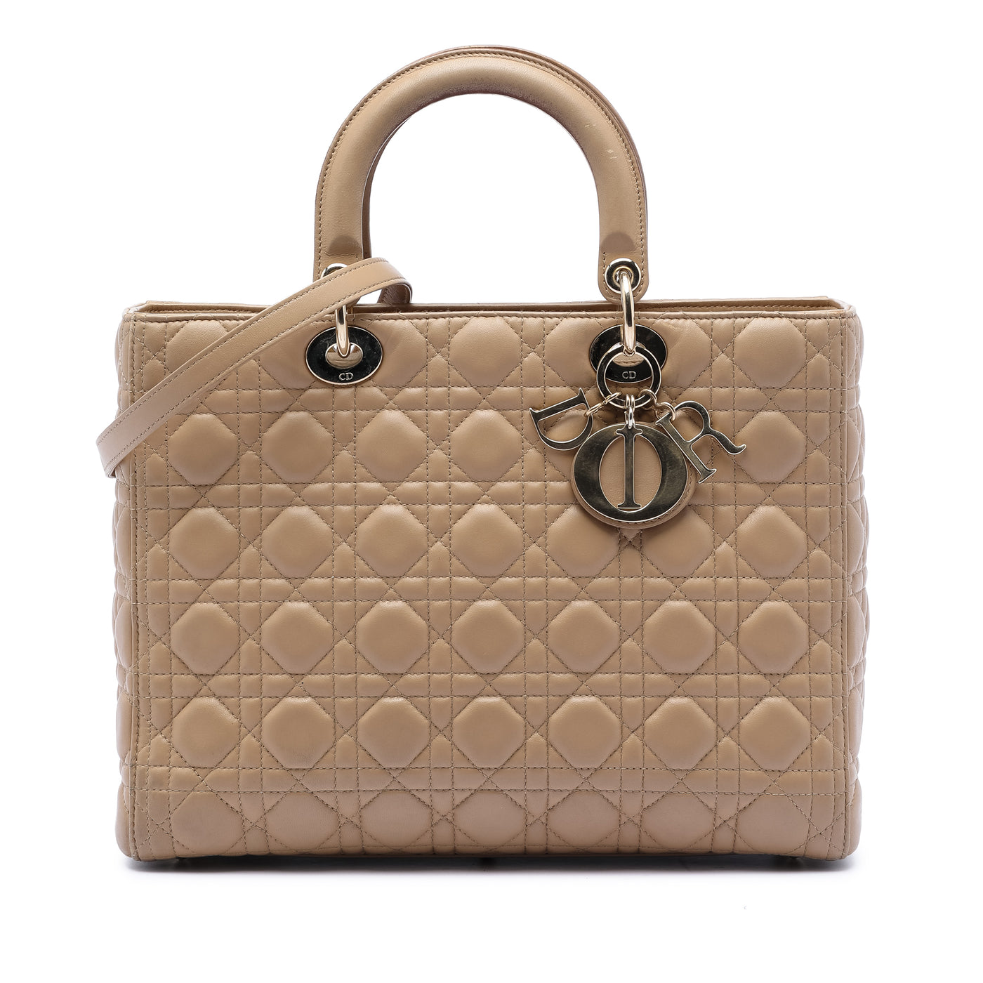 Large Lambskin Cannage Lady Dior - Image 1