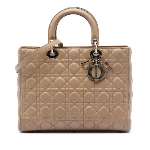 Large Lambskin Cannage Lady Dior - Image 1