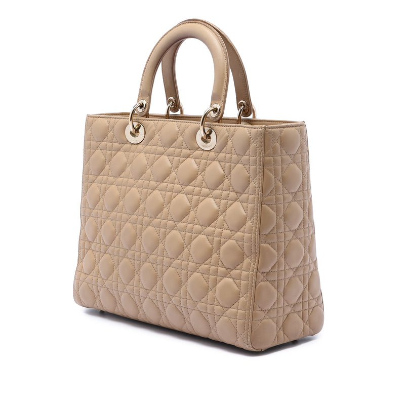 Large Lambskin Cannage Lady Dior - Image 2