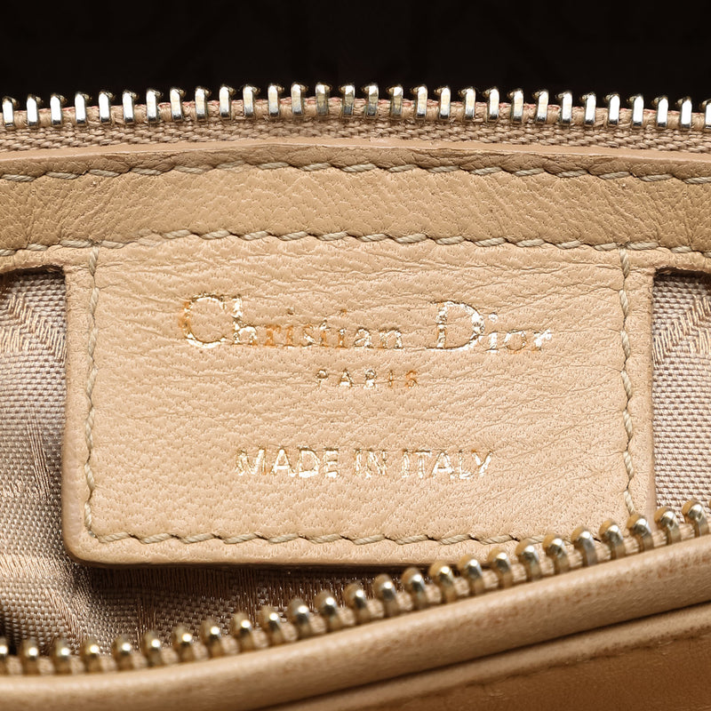 Large Lambskin Cannage Lady Dior - Image 5