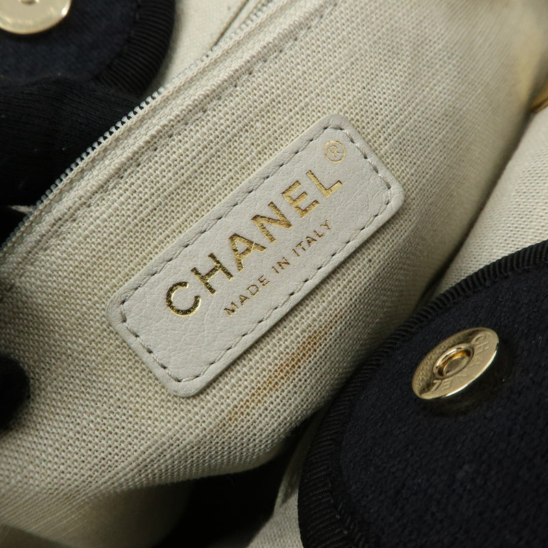 Chanel Deauville Denim Black Canvas Bag