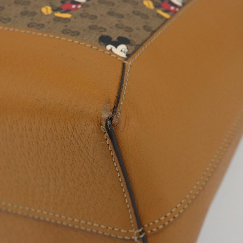 Gucci Disney Mickey Mouse Soft Open Printed Mini Gg Coated Canvas Beige Bag
