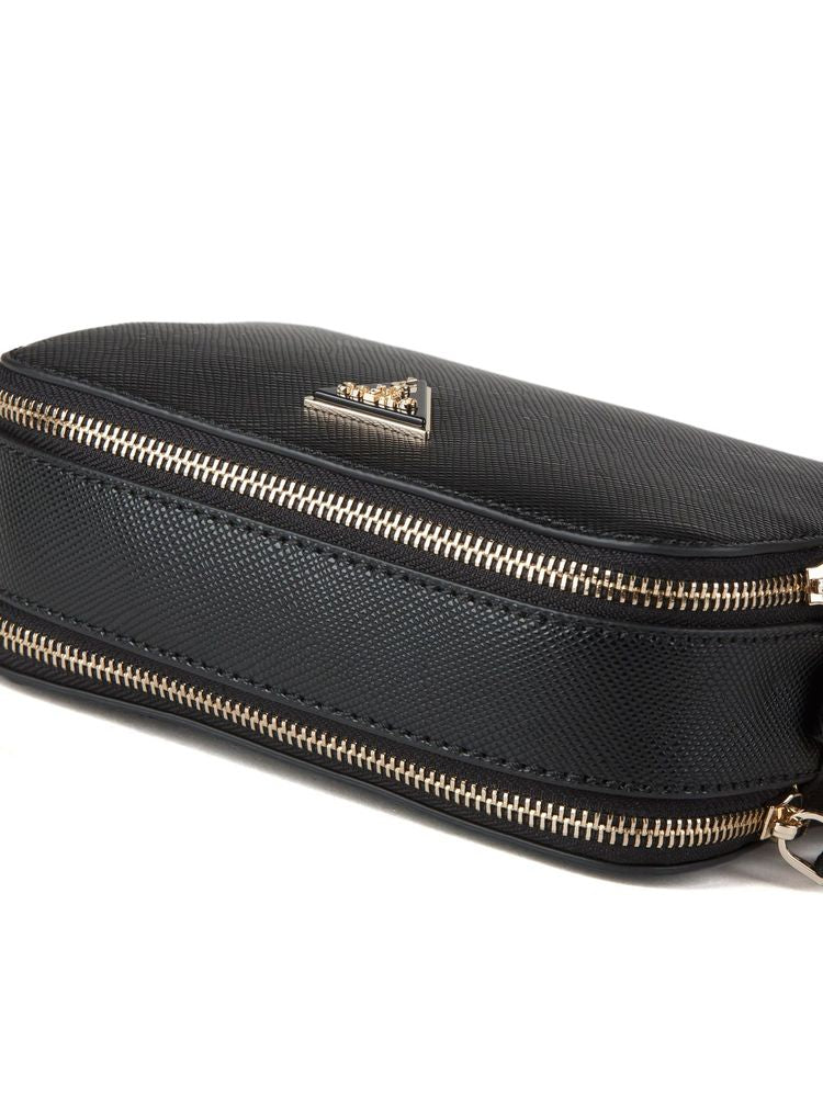 Guess Noelle Ii Crossbody Bag — Black Polyurethane