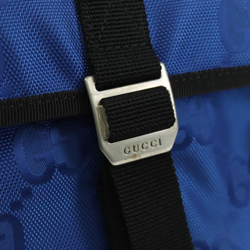 Gucci Off The Grid Buckle Messenger Gg Econyl Blue Canvas