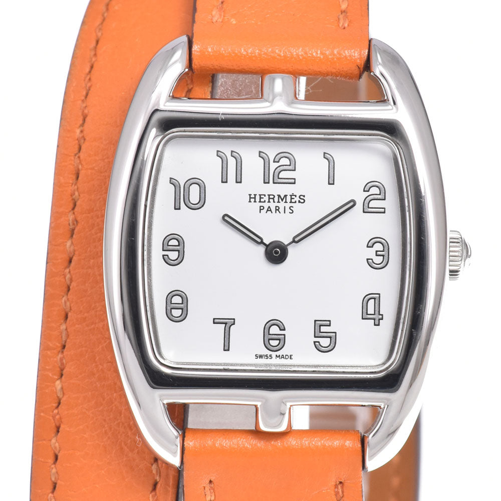 Hermes Cape Cod Double Tour Quartz Stainless Steel And Leather Watches