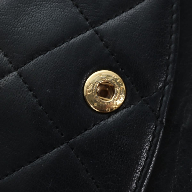 Chanel Timeless - Classic Double Flap Quilted Lambskin Black Leather Bag