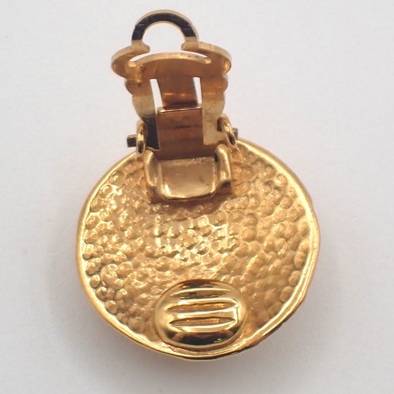 Chanel Vintage Cc Round Clip-On Metal Gold Gold_plated Bijoux