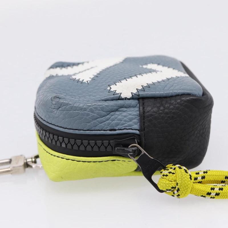 Louis Vuitton Square Pouch Bag Charm And Key Holder Leather Gray Accessory
