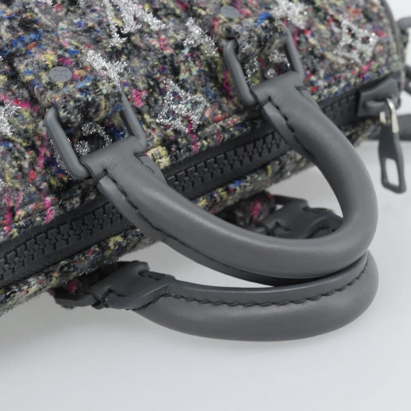 Louis Vuitton Keepall Bandouliere Lv Felt Gray Canvas Bag