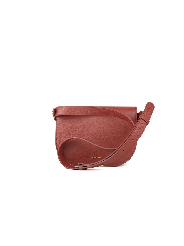 Coccinelle Dew Crossbody Bag — Red Cowhide
