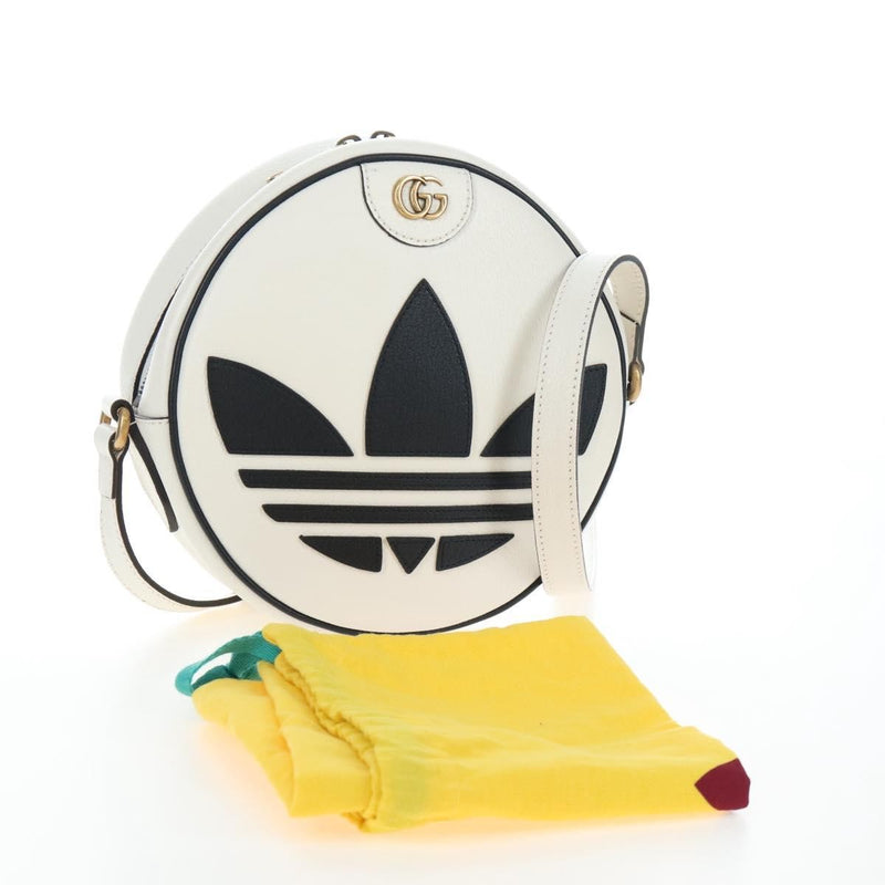 Gucci X Adidas Ophidia Round Leather White Bag