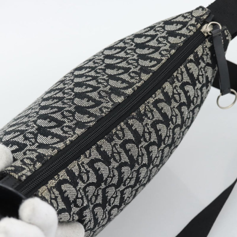Christian Dior Vintage Trotter Messenger Diorissimo Canvas Black