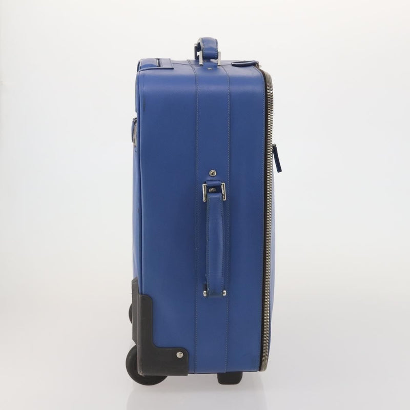 Prada Travel Bag Nylon Blue Leather